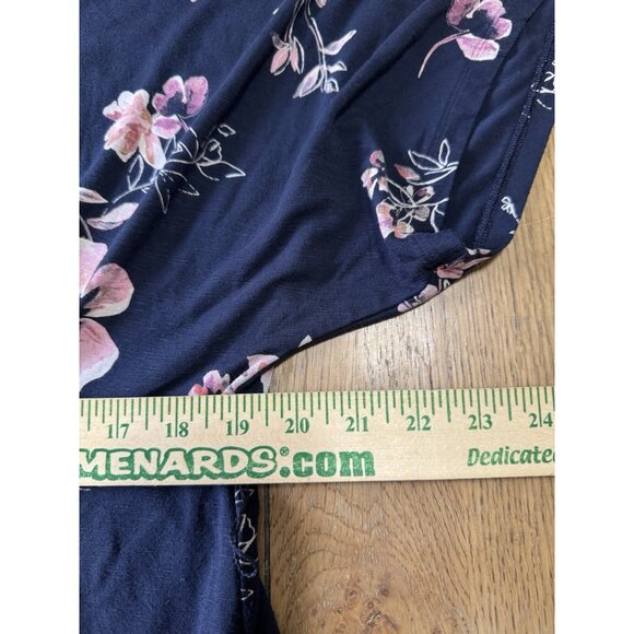 J Jill Dress Size XL Petite Floral Wooden Buttons Stretch Short‎ Sleeve Colorful - Picture 5 of 9